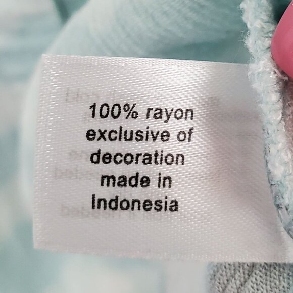 Lane Bryant Button Front Blouse Plus 26/28 Blue‎ White Boho Tie Dye Lightweight - Picture 11 of 15